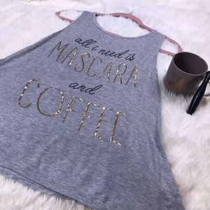 Paper Crane All I Need is Coffee & Mascara